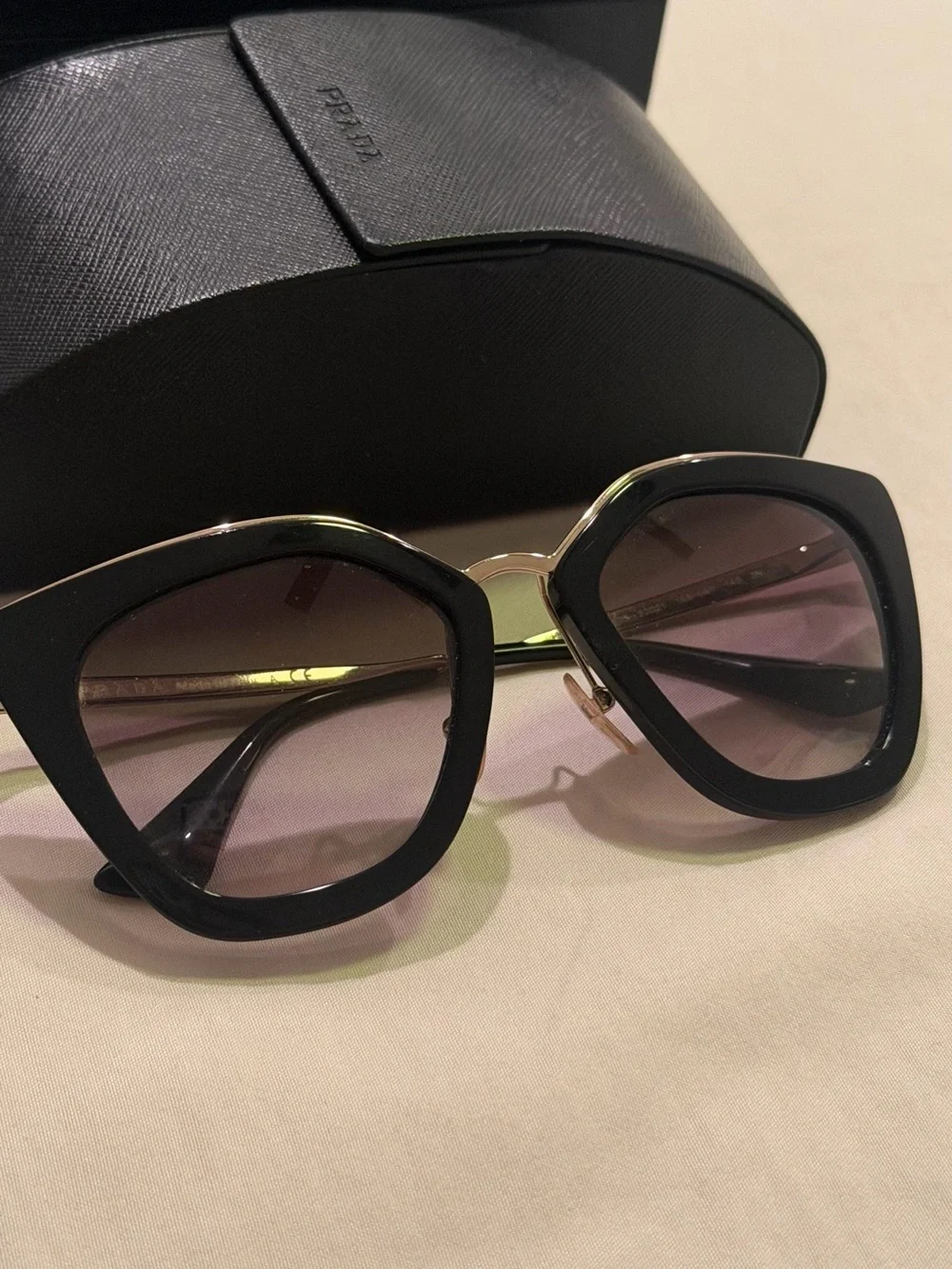 Prada Black Cat-Eye Sunglasses